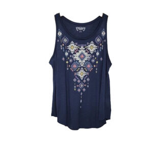 MUDD Aztec design Razor back Tank top